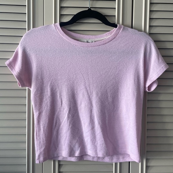 Aritzia Wilfred Free Baby Pink Crop Top - Picture 1 of 3